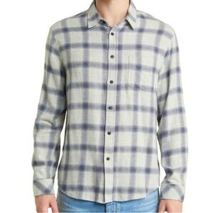Lennox Flannel Relaxed Fit Shirt in Metallic Storm Heather